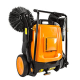 Sanitmax RT980S Manual Push Floor Sweeper 38" with Triple Brushes & Air Filter Dust Control