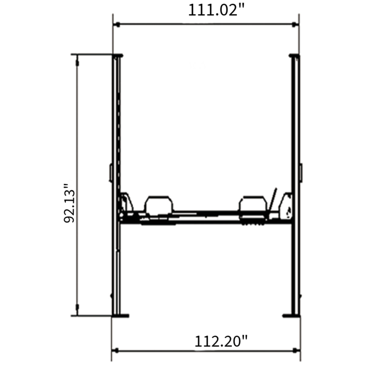 Fortisky FL-90PL 4-Post Parking Lift — 9,000 lb Drive-On Storage and Service Lift