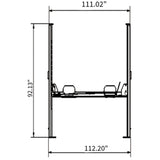 Fortisky FL-90PL 4-Post Parking Lift — 9,000 lb Drive-On Storage and Service Lift