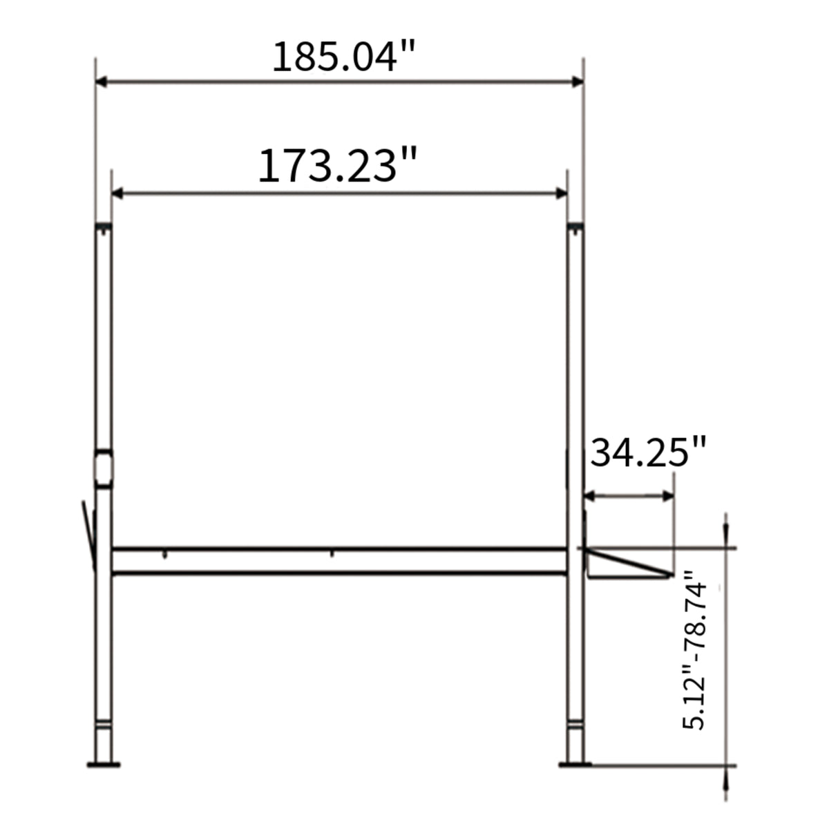 Fortisky FL-90PL 4-Post Parking Lift — 9,000 lb Drive-On Storage and Service Lift