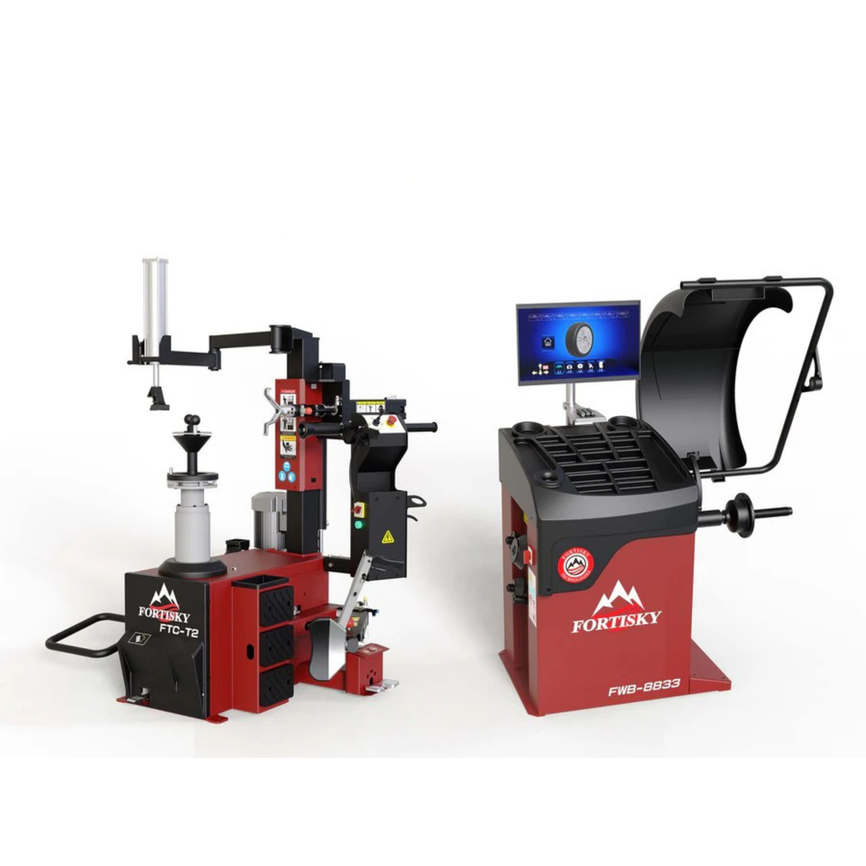 Fortisky Leverless Center Post Tire Changer Fully Automatic Combo T2-8833