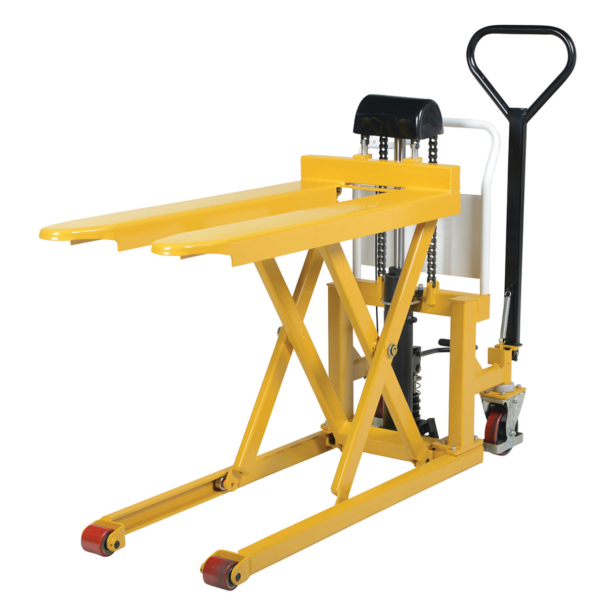 Vestil TAL Tote-A-Load — Open-Design Foot Pump or DC Powered Tote Lifter for Workstation Operations