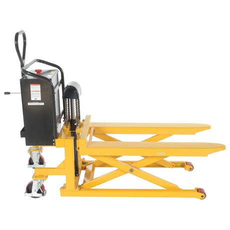 Vestil TAL Tote-A-Load — Open-Design Foot Pump or DC Powered Tote Lifter for Workstation Operations
