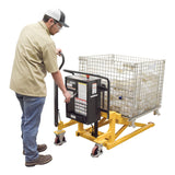 Vestil TAL Tote-A-Load — Open-Design Foot Pump or DC Powered Tote Lifter for Workstation Operations