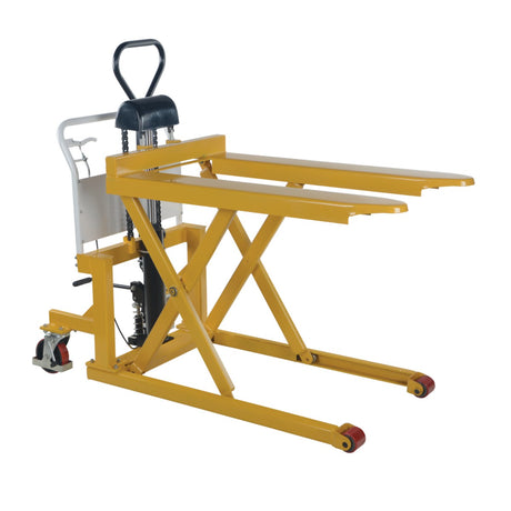 Vestil TAL Tote-A-Load — Open-Design Foot Pump or DC Powered Tote Lifter for Workstation Operations
