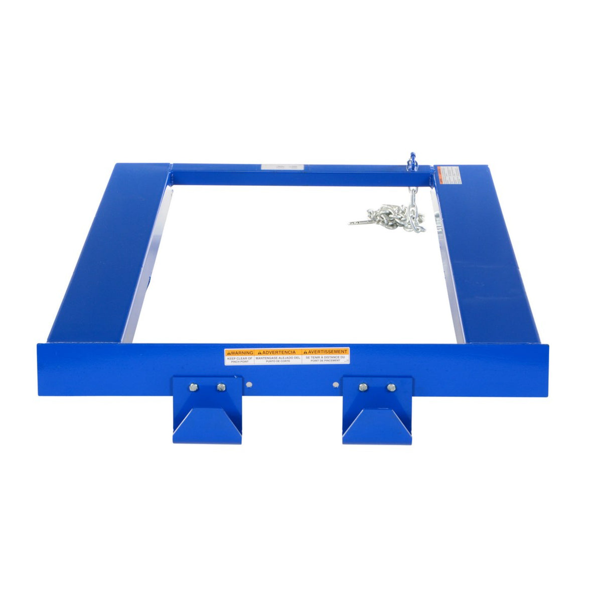 Vestil TCD-FM-E Fork Mounted Trash Can Dumper — Seat-Operated No-Moving-Parts Waste Dumper, 500 lb Capacity, Steel