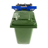 Vestil TCD-FM-E Fork Mounted Trash Can Dumper — Seat-Operated No-Moving-Parts Waste Dumper, 500 lb Capacity, Steel