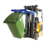 Vestil TCD-FM-E Fork Mounted Trash Can Dumper — Seat-Operated No-Moving-Parts Waste Dumper, 500 lb Capacity, Steel