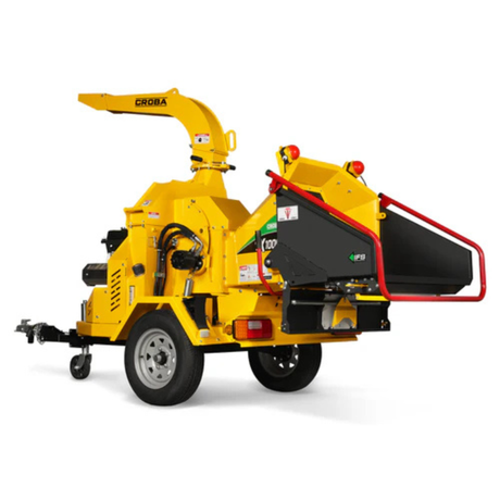MechMaxx - 35HP 1000cc ZONSEN Gas Powered Commercial Wood Chipper with Hydraulic Feed System, 8” Capacity, Electric Start CROBA TX1000