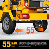 MechMaxx - 35HP 1000cc ZONSEN Gas Powered Commercial Wood Chipper with Hydraulic Feed System, 8” Capacity, Electric Start CROBA TX1000