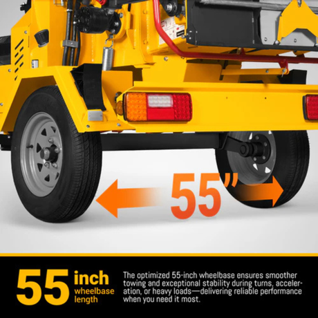 MechMaxx - 35HP 1000cc ZONSEN Gas Powered Commercial Wood Chipper with Hydraulic Feed System, 8” Capacity, Electric Start CROBA TX1000