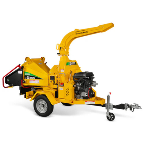 MechMaxx - 35HP 1000cc ZONSEN Gas Powered Commercial Wood Chipper with Hydraulic Feed System, 8” Capacity, Electric Start CROBA TX1000