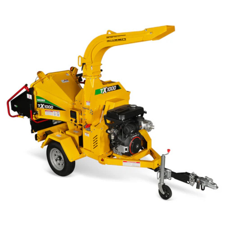 MechMaxx - 35HP 1000cc ZONSEN Gas Powered Commercial Wood Chipper with Hydraulic Feed System, 8” Capacity, Electric Start CROBA TX1000