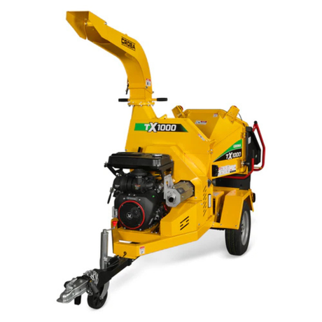 MechMaxx - 35HP 1000cc ZONSEN Gas Powered Commercial Wood Chipper with Hydraulic Feed System, 8” Capacity, Electric Start CROBA TX1000