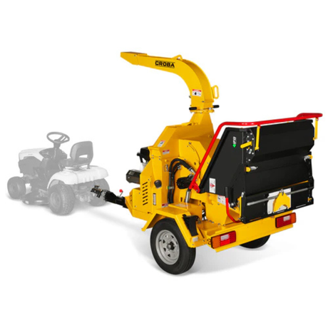 MechMaxx - 35HP 1000cc ZONSEN Gas Powered Commercial Wood Chipper with Hydraulic Feed System, 8” Capacity, Electric Start CROBA TX1000