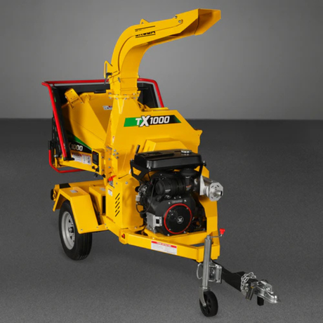 MechMaxx - 35HP 1000cc ZONSEN Gas Powered Commercial Wood Chipper with Hydraulic Feed System, 8” Capacity, Electric Start CROBA TX1000