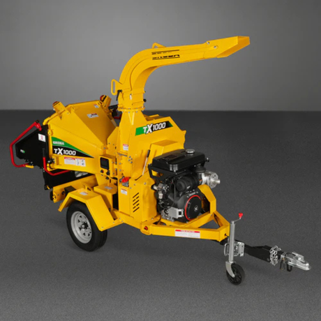 MechMaxx - 35HP 1000cc ZONSEN Gas Powered Commercial Wood Chipper with Hydraulic Feed System, 8” Capacity, Electric Start CROBA TX1000