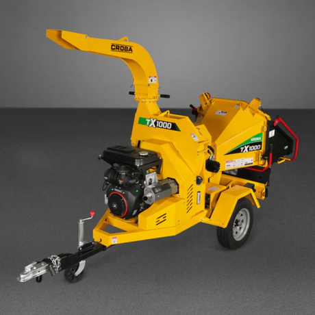 MechMaxx - 35HP 1000cc ZONSEN Gas Powered Commercial Wood Chipper with Hydraulic Feed System, 8” Capacity, Electric Start CROBA TX1000