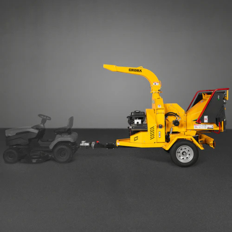 MechMaxx - 35HP 1000cc ZONSEN Gas Powered Commercial Wood Chipper with Hydraulic Feed System, 8” Capacity, Electric Start CROBA TX1000