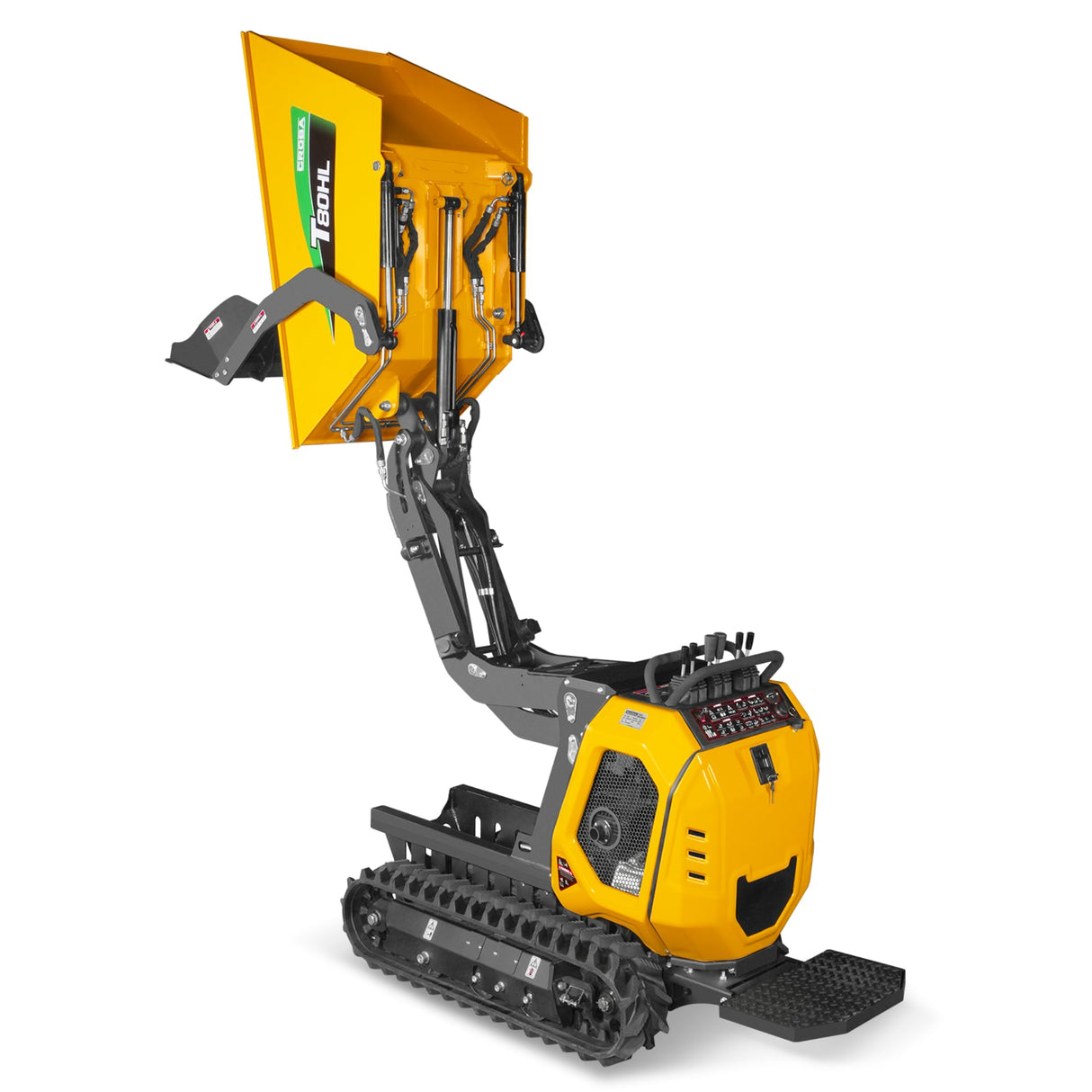 MechMaxx 1100lb 420cc Stand-On Track Dumper, Tipping & Lifting, T80HL