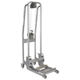 Vestil ULM-MS-220 Stainless Steel Manual Load Stacker | 304L Cradle Design, 220 lb Capacity, Sanitary Hand-Operated Lift