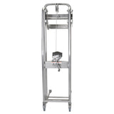 Vestil ULM-MS-220 Stainless Steel Manual Load Stacker | 304L Cradle Design, 220 lb Capacity, Sanitary Hand-Operated Lift
