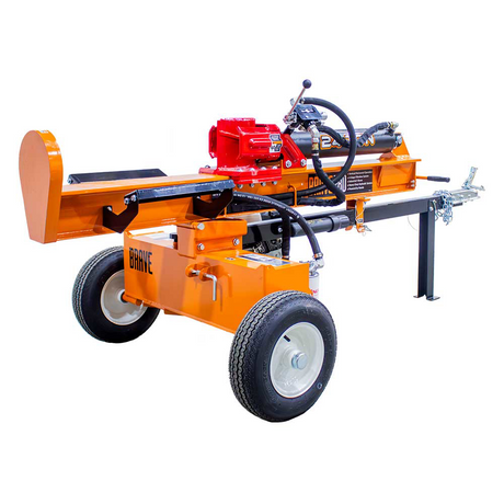 Brave Tow Behind Log Splitter 24-Ton Vertical/Horizontal Portable Gas with Honda GX160 Engine 160cc VH1724GX