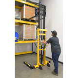 Vestil VHPS-2000 Manual Hand Pump Stacker | 2,000 lb Capacity, Adjustable or Fixed Forks, 17" to 118" Lift Height Options