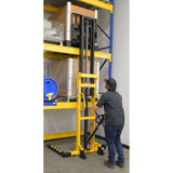 Vestil VHPS-2000 Manual Hand Pump Stacker | 2,000 lb Capacity, Adjustable or Fixed Forks, 17" to 118" Lift Height Options