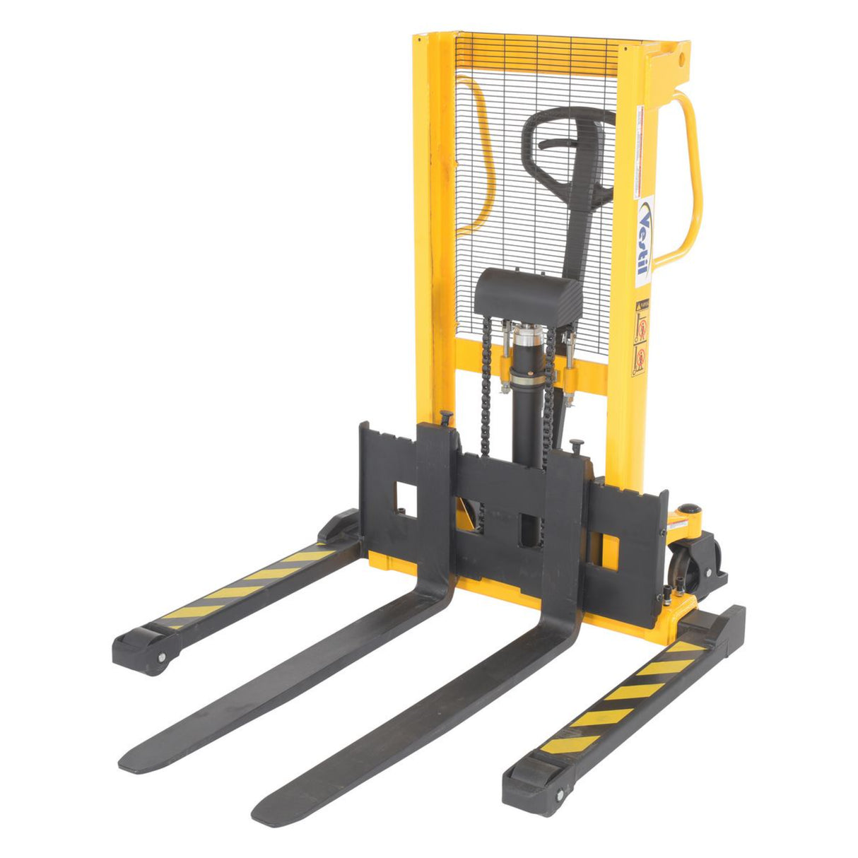 Vestil VHPS-2000 Manual Hand Pump Stacker | 2,000 lb Capacity, Adjustable or Fixed Forks, 17" to 118" Lift Height Options