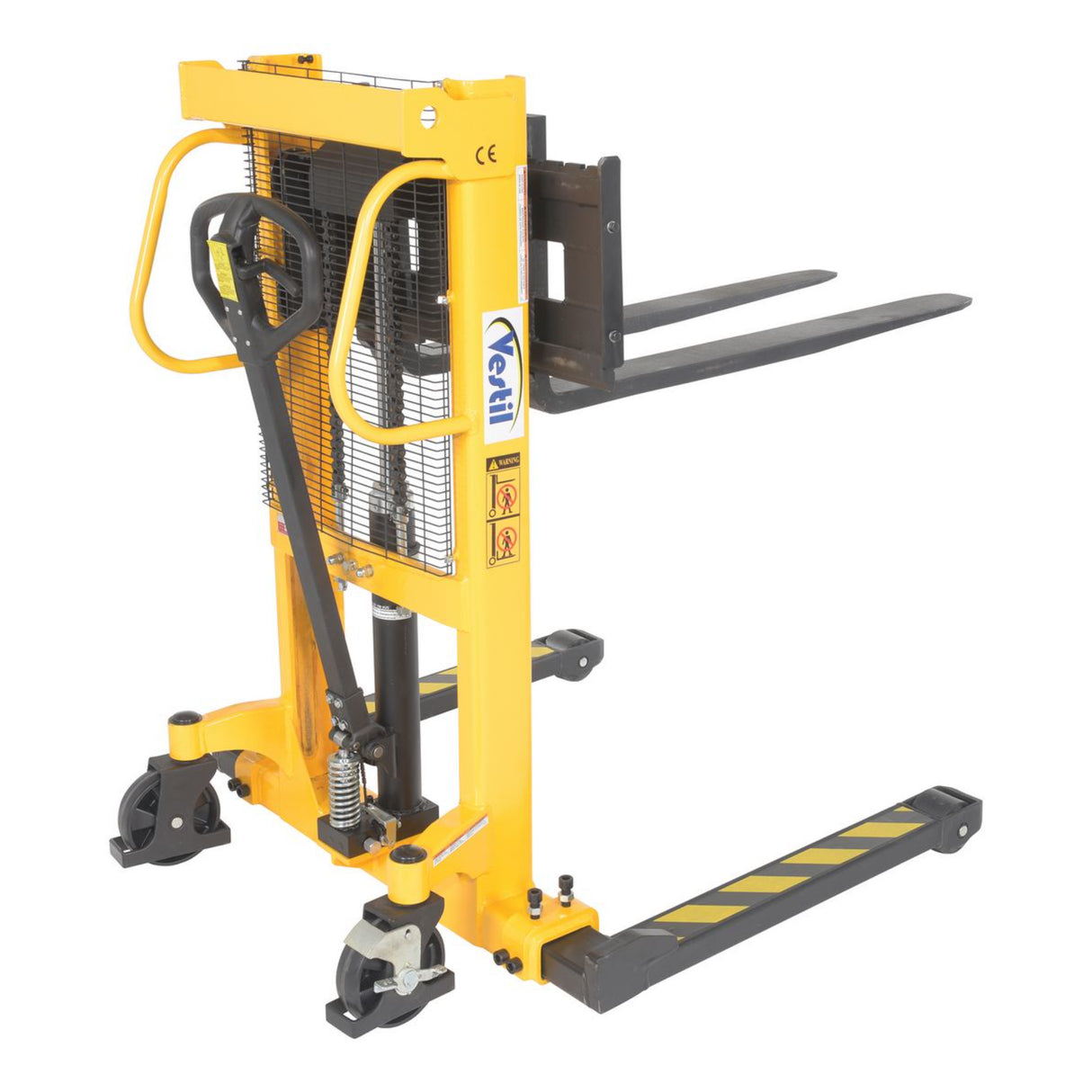 Vestil VHPS-2000 Manual Hand Pump Stacker | 2,000 lb Capacity, Adjustable or Fixed Forks, 17" to 118" Lift Height Options