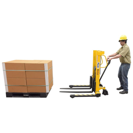 Vestil VHPS-2000 Manual Hand Pump Stacker | 2,000 lb Capacity, Adjustable or Fixed Forks, 17" to 118" Lift Height Options