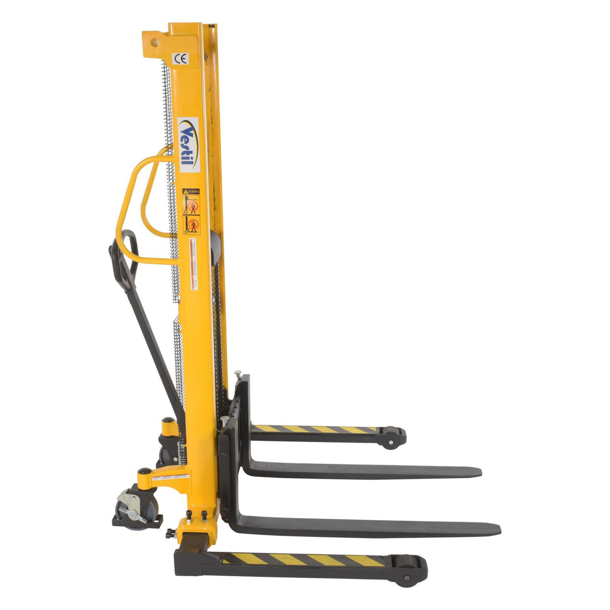 Vestil VHPS-2000 Manual Hand Pump Stacker | 2,000 lb Capacity, Adjustable or Fixed Forks, 17" to 118" Lift Height Options