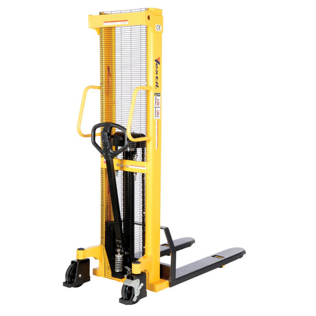Vestil VHPS-2000 Manual Hand Pump Stacker | 2,000 lb Capacity, Adjustable or Fixed Forks, 17" to 118" Lift Height Options