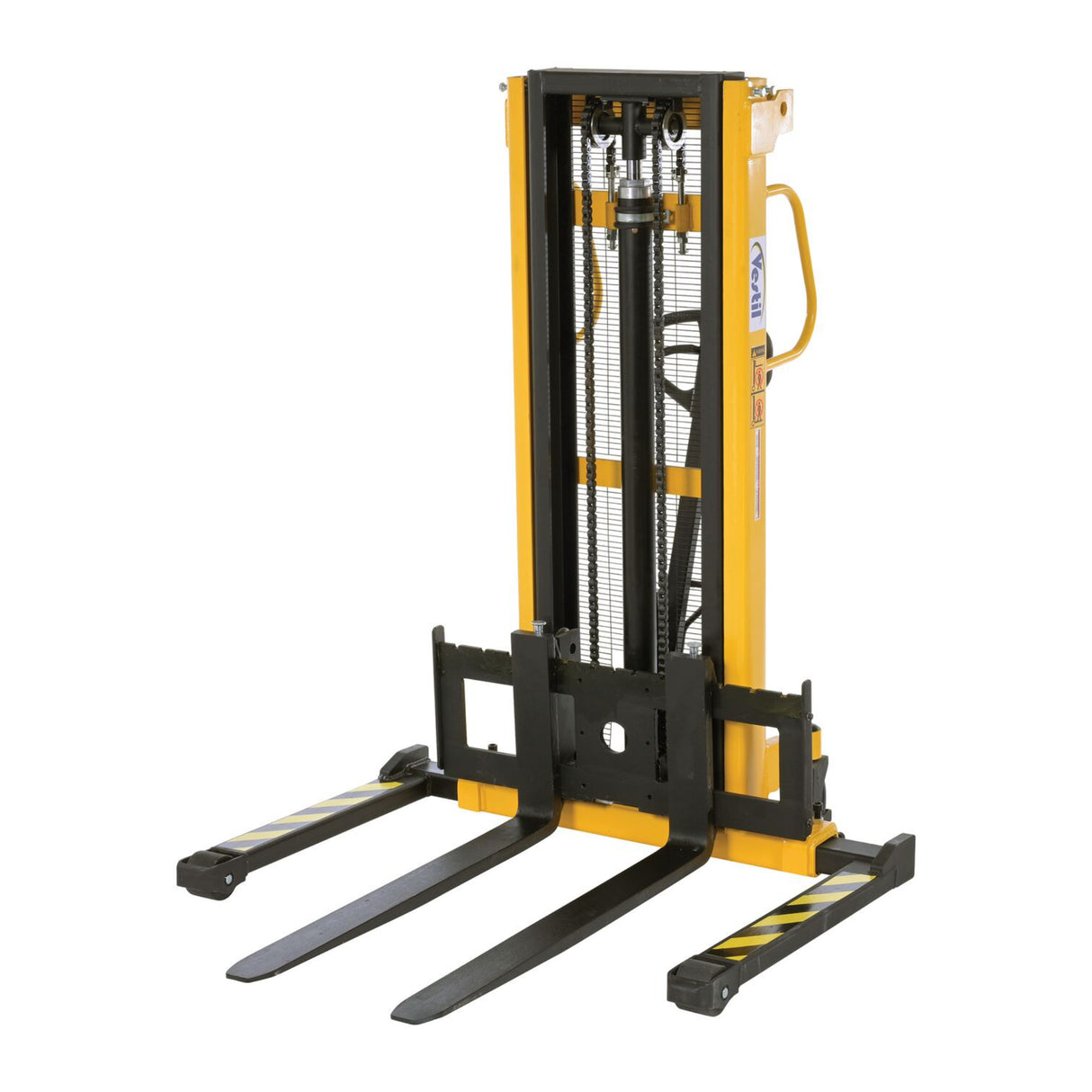 Vestil VHPS-2200-AA Premium Manual Hand Pump Stacker | 2,200 lb Capacity, 98.5" Lift Height, Dual Foot & Hand Pump Action