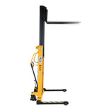 Vestil VHPS-2200-AA Premium Manual Hand Pump Stacker | 2,200 lb Capacity, 98.5" Lift Height, Dual Foot & Hand Pump Action