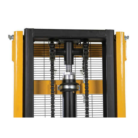 Vestil VHPS-2200-AA Premium Manual Hand Pump Stacker | 2,200 lb Capacity, 98.5" Lift Height, Dual Foot & Hand Pump Action