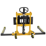 Vestil VHPS-3000-AA-17 Heavy-Duty Low Profile Manual Hand Pump Stacker | 3,000 lb Capacity, 17" Lift Height, Adjustable Forks