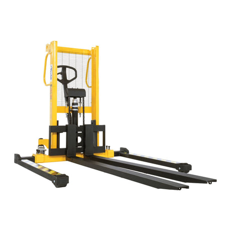 Vestil VHPS-550-AA-F72 Long Fork Specialty Manual Hand Pump Stacker | 72" Extended Forks, 550 lb Capacity for Long & Oversized Loads