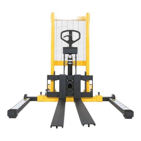 Vestil VHPS-550-AA-F72 Long Fork Specialty Manual Hand Pump Stacker | 72" Extended Forks, 550 lb Capacity for Long & Oversized Loads