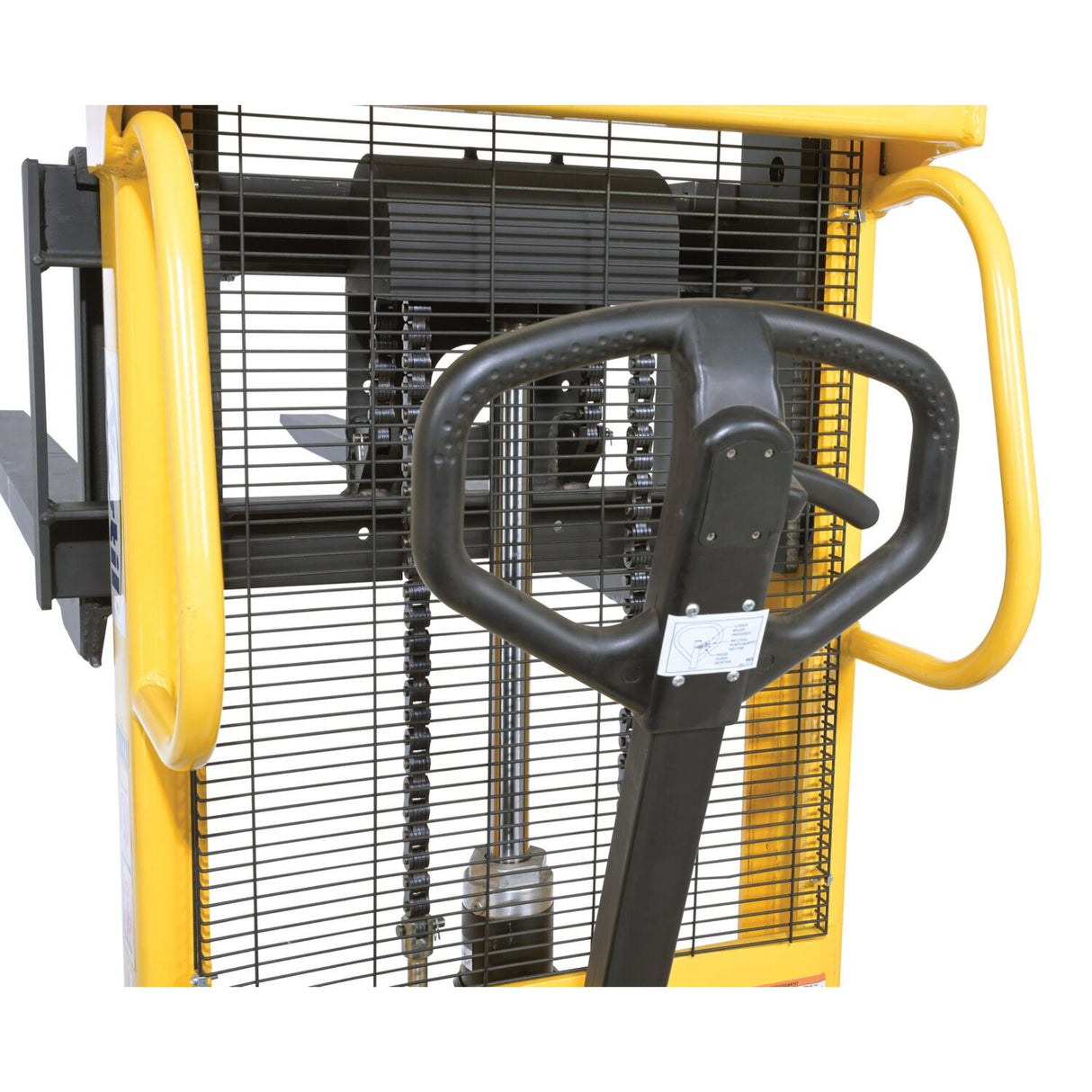 Vestil VHPS-550-AA-F72 Long Fork Specialty Manual Hand Pump Stacker | 72" Extended Forks, 550 lb Capacity for Long & Oversized Loads