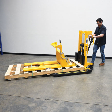 Vestil VHPS-550-AA-F72 Long Fork Specialty Manual Hand Pump Stacker | 72" Extended Forks, 550 lb Capacity for Long & Oversized Loads