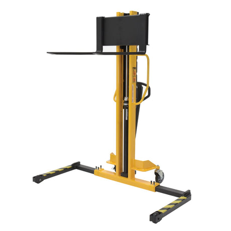Vestil VHPS-NM-1000 Narrow Mast Manual Hand Pump Stacker | 1,000 lb Capacity, 62" Lift, Adjustable or Fixed Forks for Tight Aisles