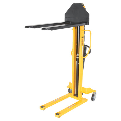 Vestil VHPS-NM-1000 Narrow Mast Manual Hand Pump Stacker | 1,000 lb Capacity, 62" Lift, Adjustable or Fixed Forks for Tight Aisles