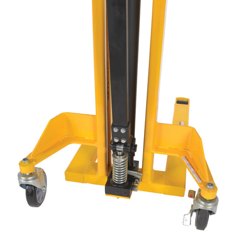 Vestil VHPS-NM-1000 Narrow Mast Manual Hand Pump Stacker | 1,000 lb Capacity, 62" Lift, Adjustable or Fixed Forks for Tight Aisles