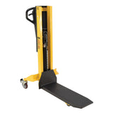 Vestil VHPS-NM Single Fork Skid Positioner Lifter — Manual Hand Pump Light-Duty Lifter with Open Three-Side Access