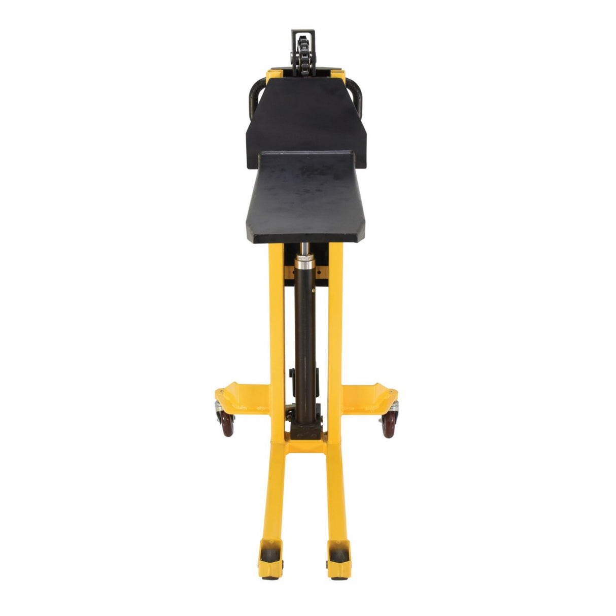 Vestil VHPS-NM Single Fork Skid Positioner Lifter — Manual Hand Pump Light-Duty Lifter with Open Three-Side Access