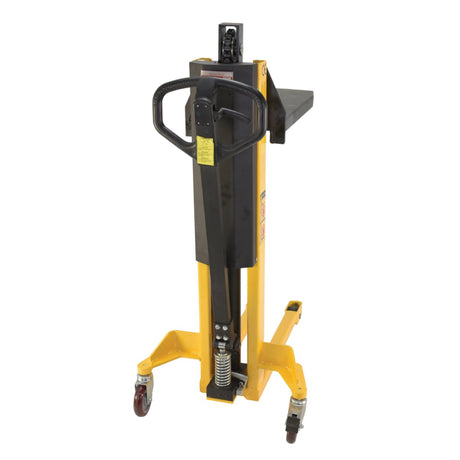 Vestil VHPS-NM Single Fork Skid Positioner Lifter — Manual Hand Pump Light-Duty Lifter with Open Three-Side Access