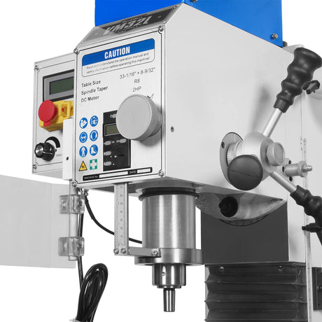 MechMaxx 8-1/4" x 33" Benchtop Mill Drill with DRO, 2HP Brushless