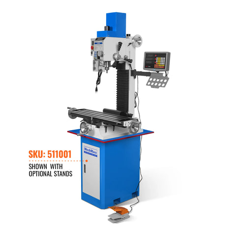 MechMaxx 8-1/4" x 33" Benchtop Mill Drill with DRO, 2HP Brushless